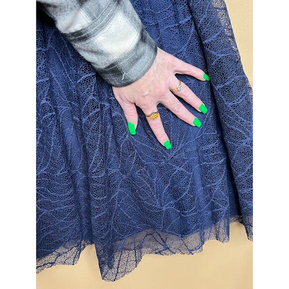 Monique Lhullier Navy Lines Dress 8 - Picture 10 of 14